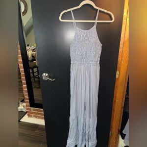 Blue and white pin stripe jumpsuit